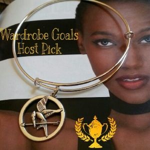 *HP* Mockingjay silver bangle bracelet